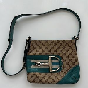 Vintage Gucci Crossbody Sherryline Horsbit monogram GG canvas